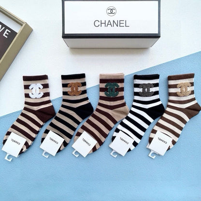 CHANEL SHORT SOCKS 184413 (1 BOX)