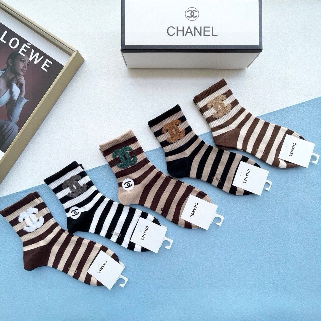 CHANEL SHORT SOCKS 184413 (1 BOX)