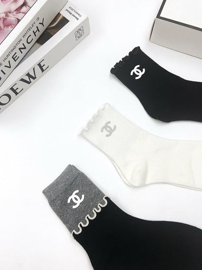 CHANEL SHORT SOCKS 184487 (1 BOX)