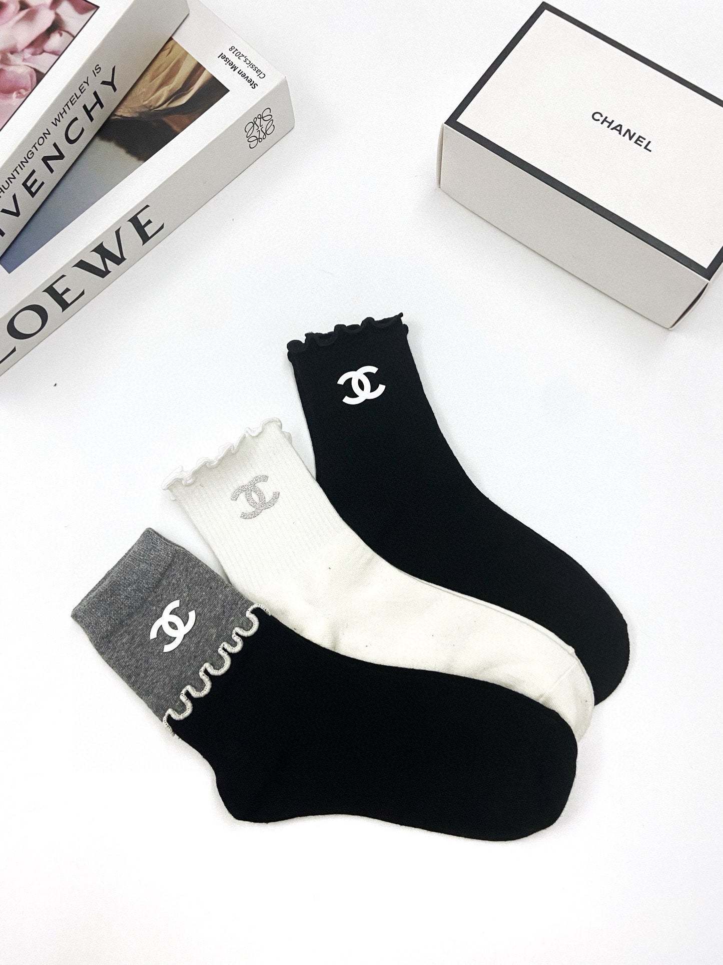 CHANEL SHORT SOCKS 184487 (1 BOX)