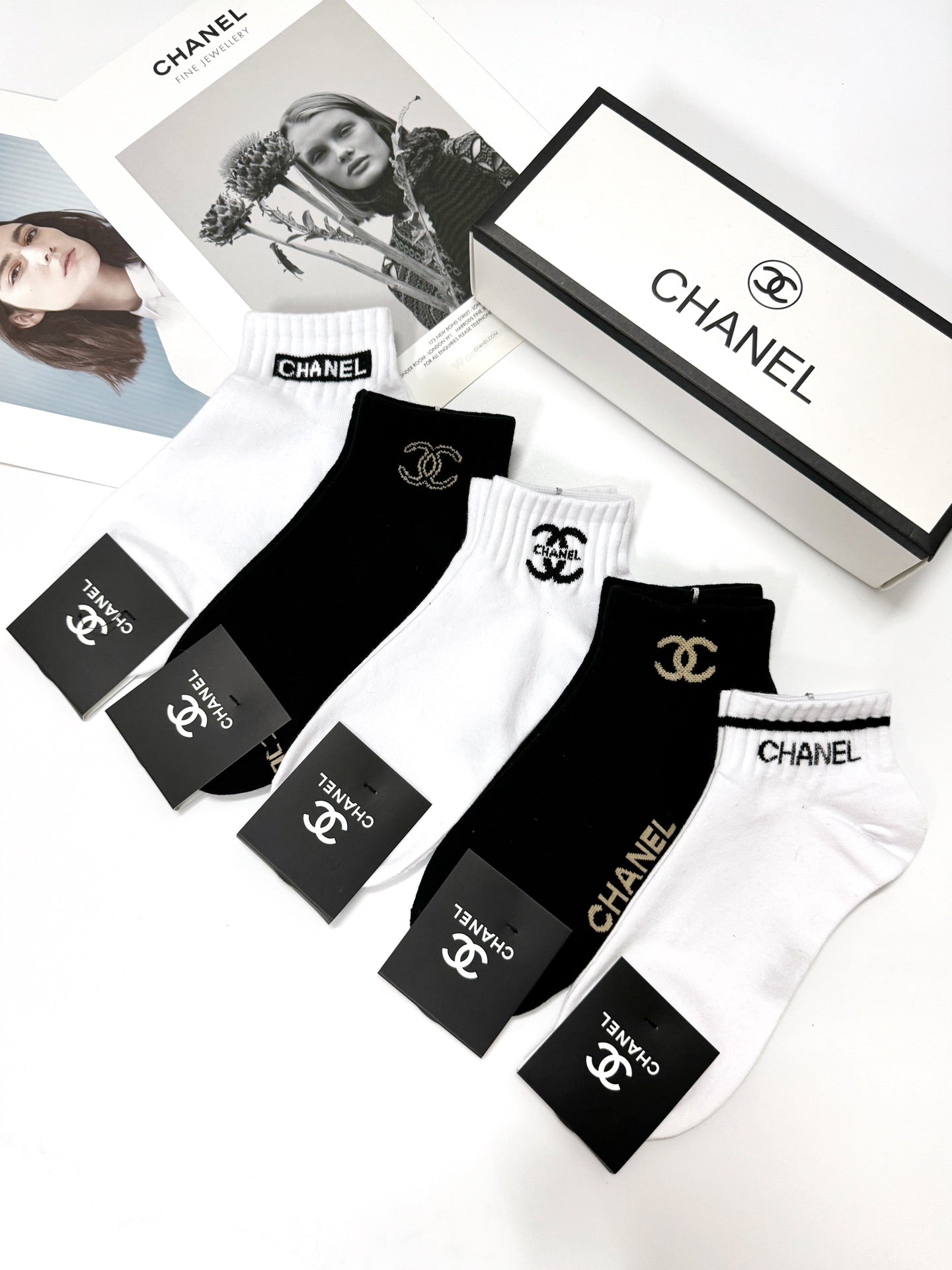 CHANEL SHORT SOCKS 184489 (1 BOX)