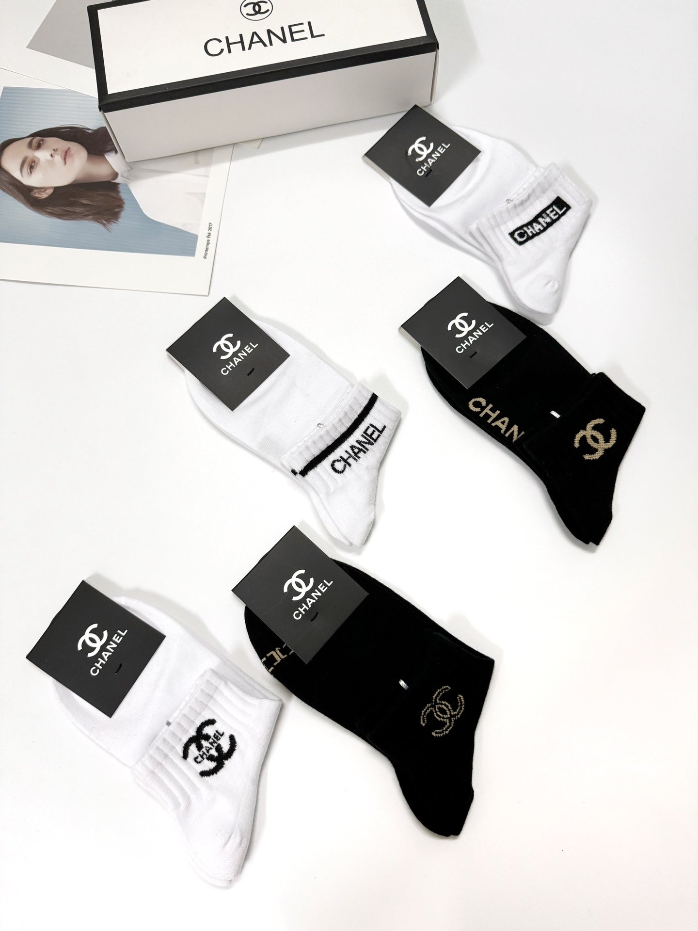 CHANEL SHORT SOCKS 184489 (1 BOX)