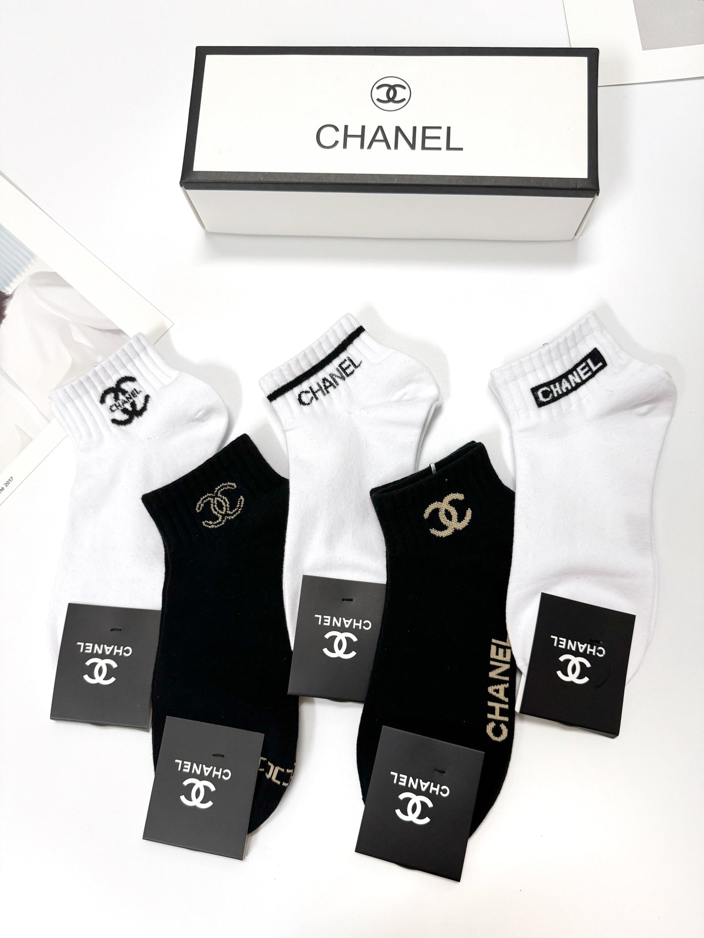CHANEL SHORT SOCKS 184489 (1 BOX)