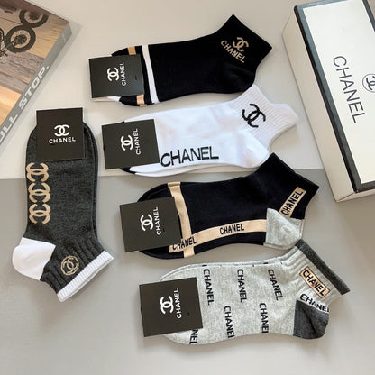 CHANEL ANKLE SOCKS 188344 (1 BOX)