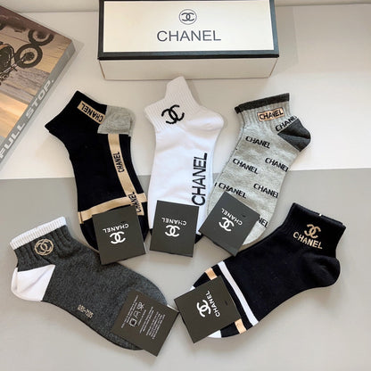 CHANEL ANKLE SOCKS 188344 (1 BOX)