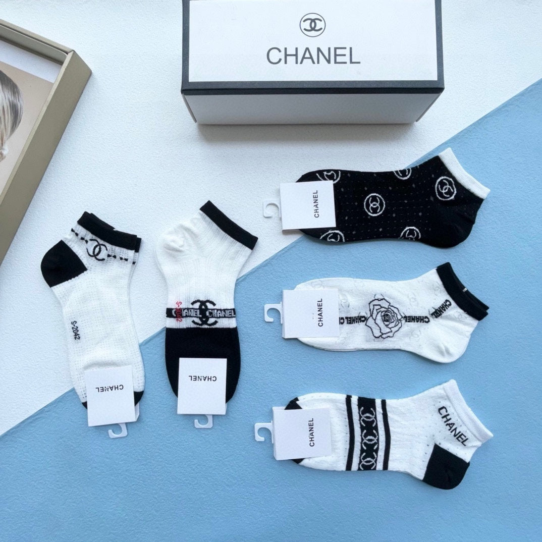 CHANEL ANKLE SOCKS 186753 (1 BOX)