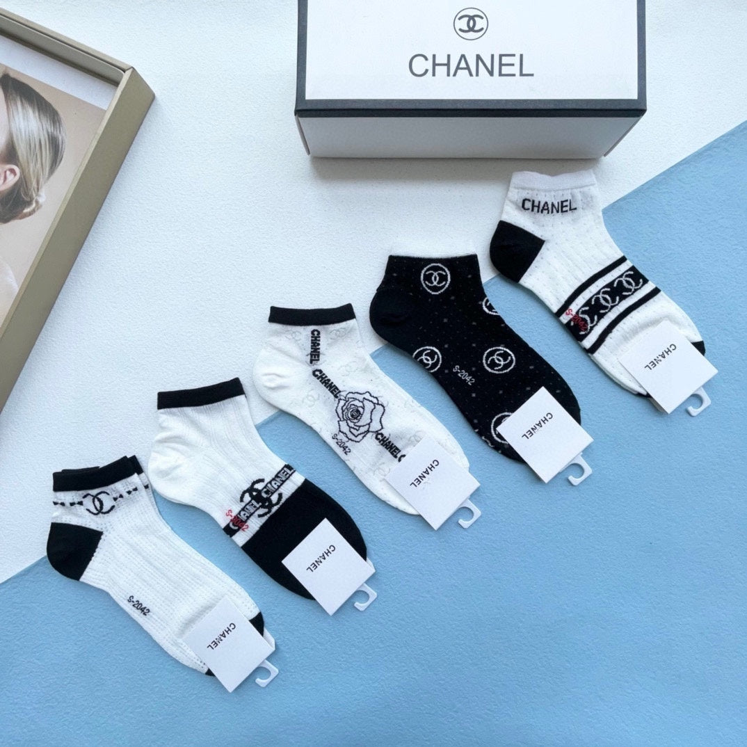 CHANEL ANKLE SOCKS 186753 (1 BOX)