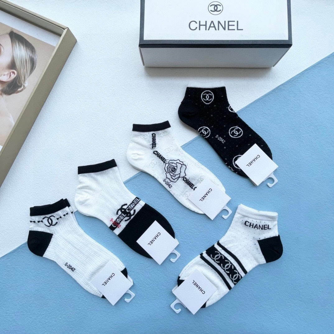CHANEL ANKLE SOCKS 186753 (1 BOX)