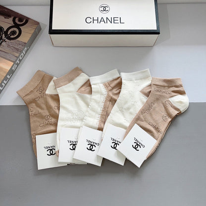 CHANEL ANKLE SOCKS 188364 (1 BOX)