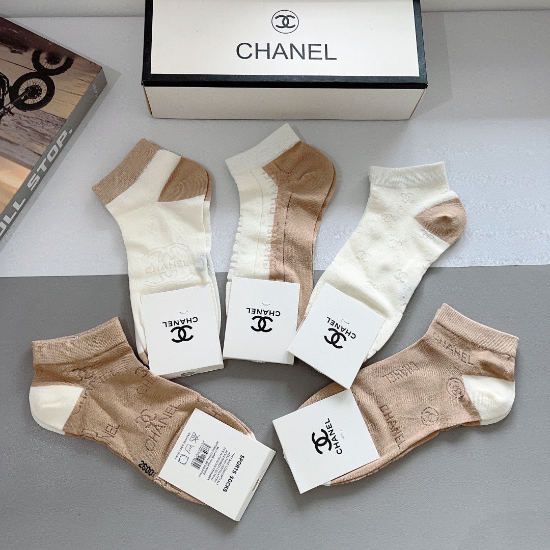 CHANEL ANKLE SOCKS 188364 (1 BOX)