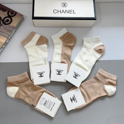 CHANEL ANKLE SOCKS 188364 (1 BOX)