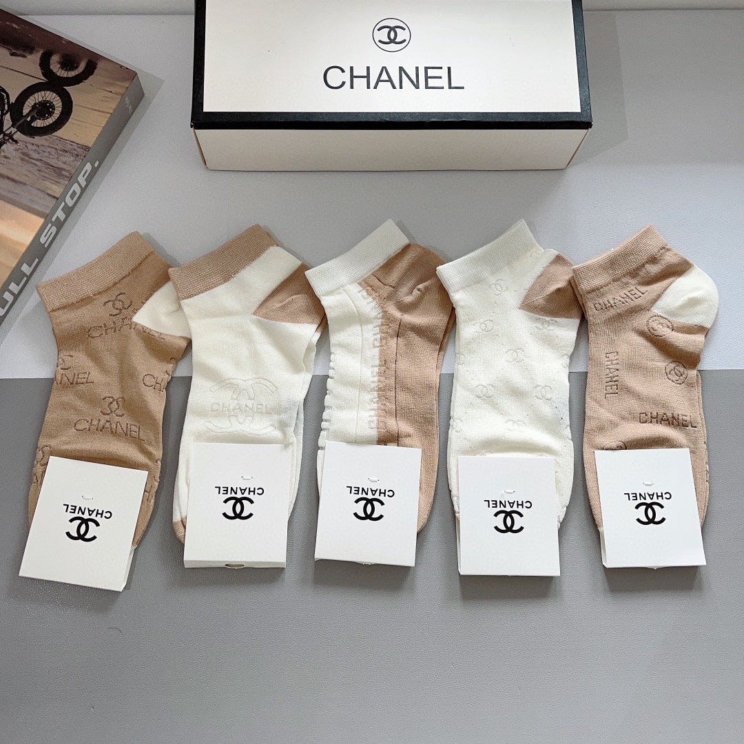 CHANEL ANKLE SOCKS 188364 (1 BOX)
