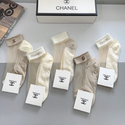 CHANEL SHORT SOCKS 188365 (1 BOX)