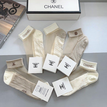 CHANEL SHORT SOCKS 188365 (1 BOX)