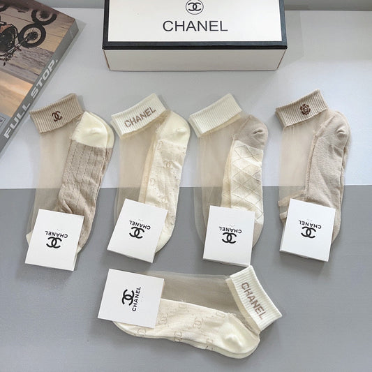 CHANEL SHORT SOCKS 188365 (1 BOX)