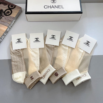 CHANEL SHORT SOCKS 188365 (1 BOX)
