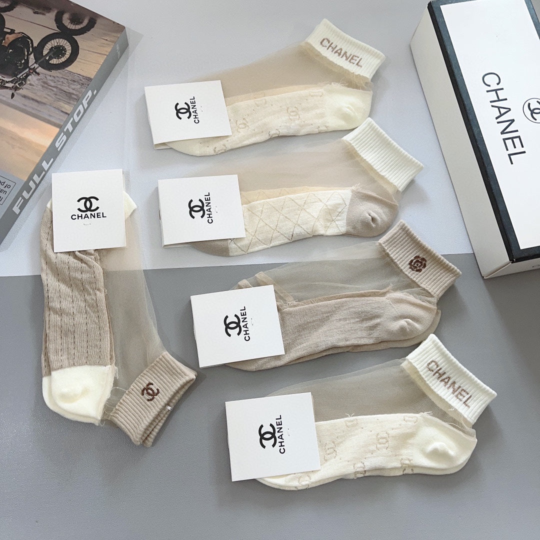 CHANEL SHORT SOCKS 188365 (1 BOX)