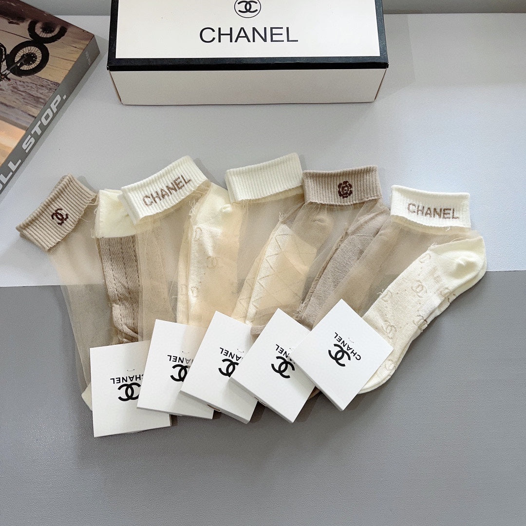 CHANEL SHORT SOCKS 188365 (1 BOX)