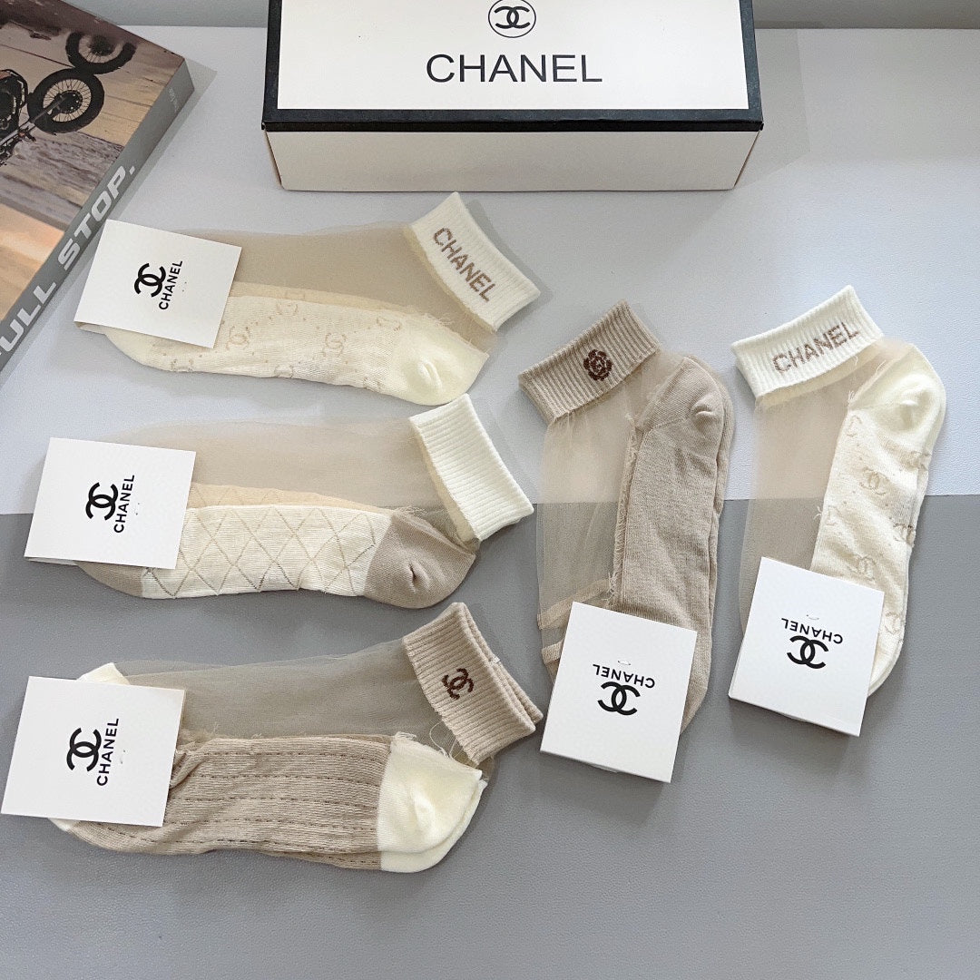 CHANEL SHORT SOCKS 188365 (1 BOX)