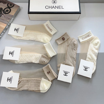 CHANEL SHORT SOCKS 188365 (1 BOX)