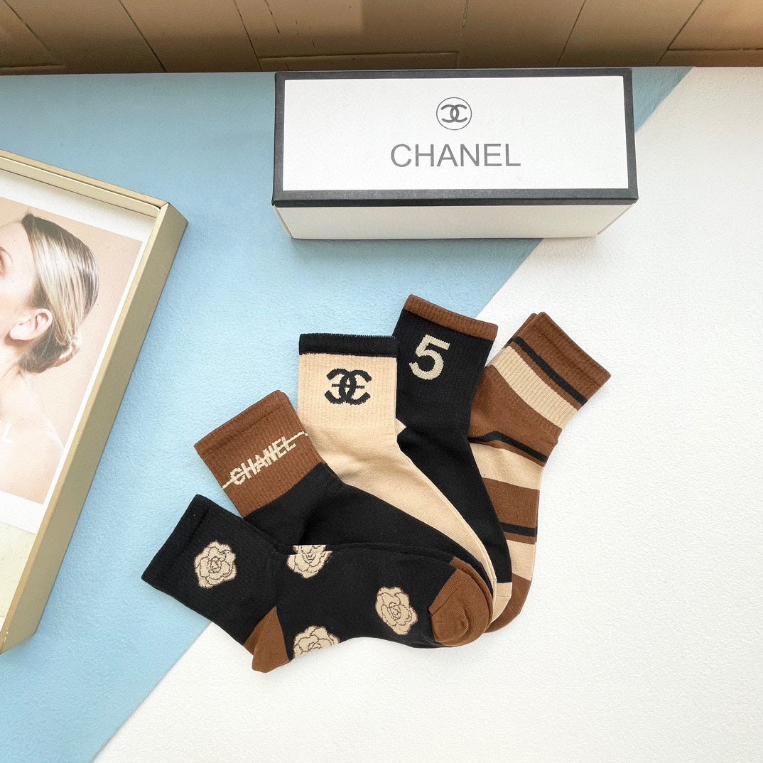 CHANEL ANKLE SOCKS 188243 (1 BOX)