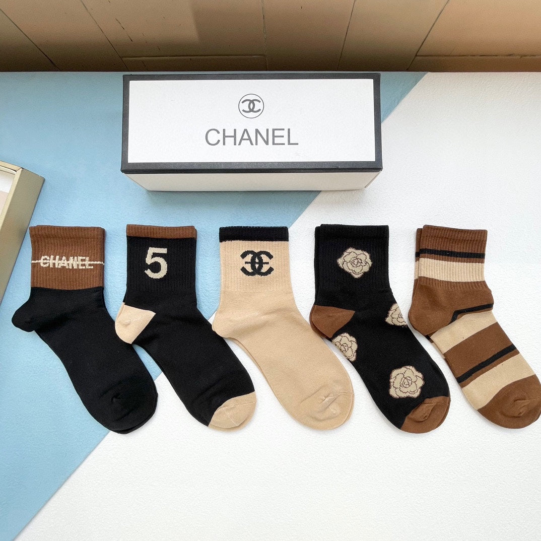 CHANEL ANKLE SOCKS 188243 (1 BOX)