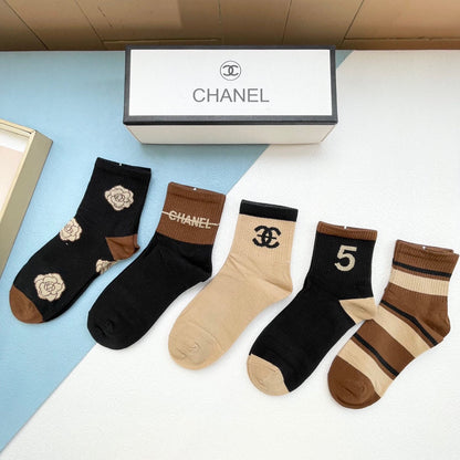 CHANEL ANKLE SOCKS 188243 (1 BOX)