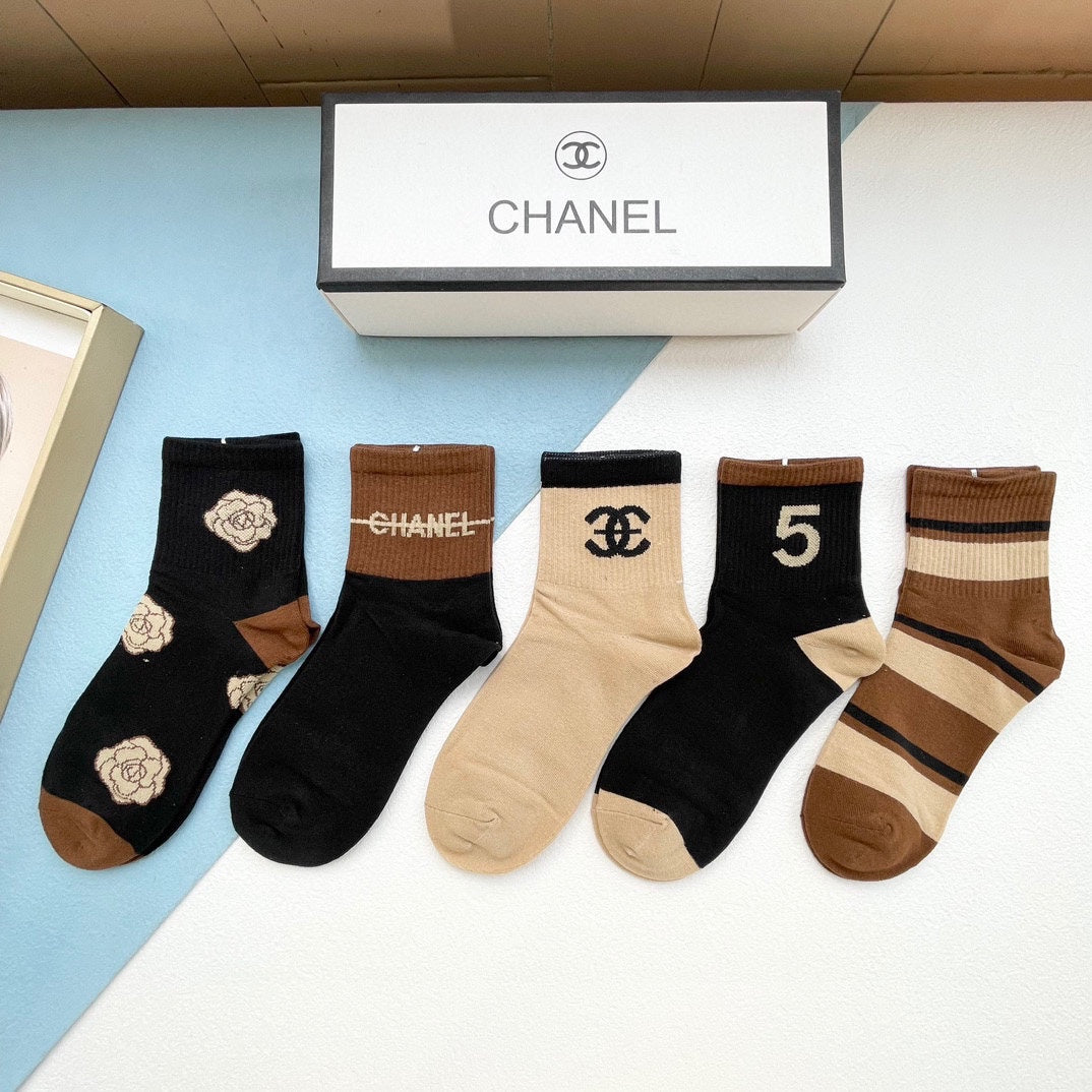 CHANEL ANKLE SOCKS 188243 (1 BOX)