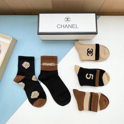 CHANEL ANKLE SOCKS 188243 (1 BOX)