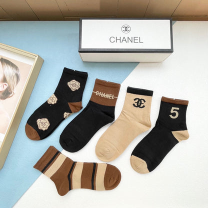 CHANEL ANKLE SOCKS 188243 (1 BOX)