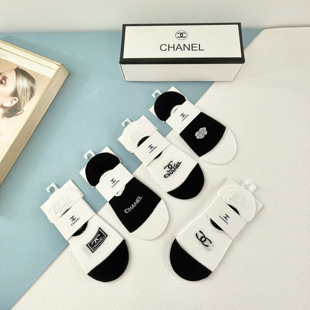 CHANEL LOW-CUT SOCKS 188253 (1 BOX)