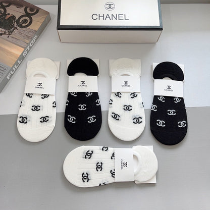 CHANEL LOW-CUT SOCKS 189514 (1 BOX)