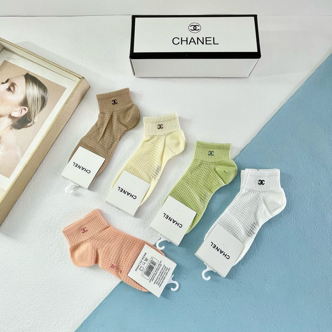 CHANEL ANKLE SOCKS 189438 (1 BOX)