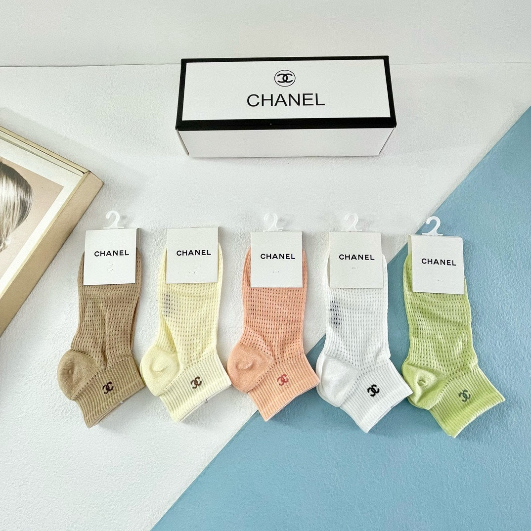 CHANEL ANKLE SOCKS 189438 (1 BOX)