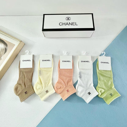 CHANEL ANKLE SOCKS 189438 (1 BOX)