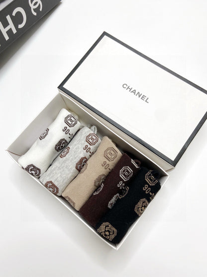CHANEL ANKLE SOCKS 189476 (1 BOX)