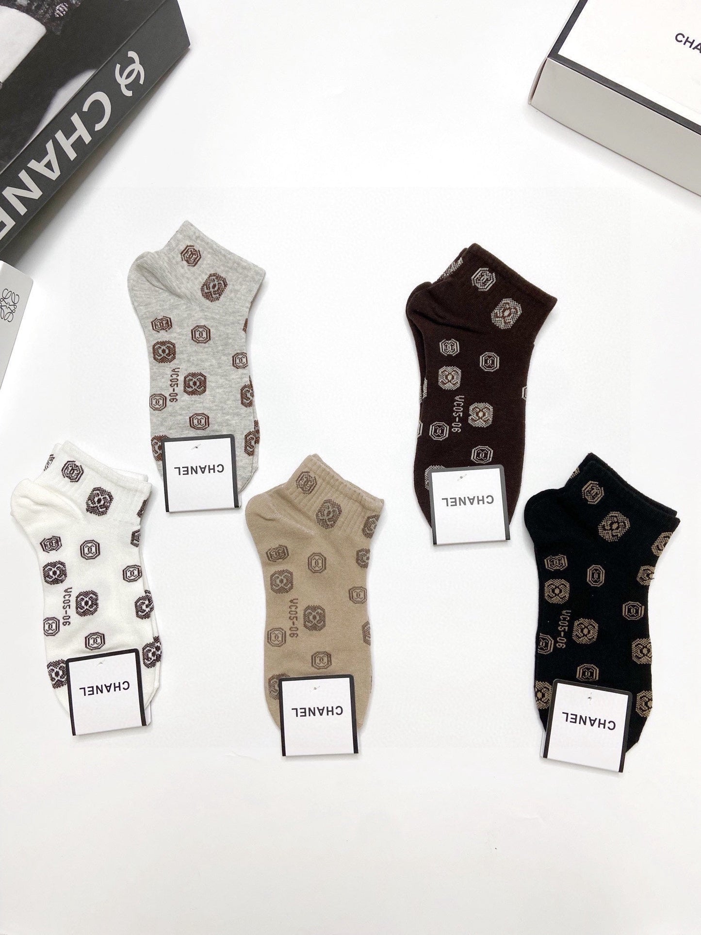CHANEL ANKLE SOCKS 189476 (1 BOX)