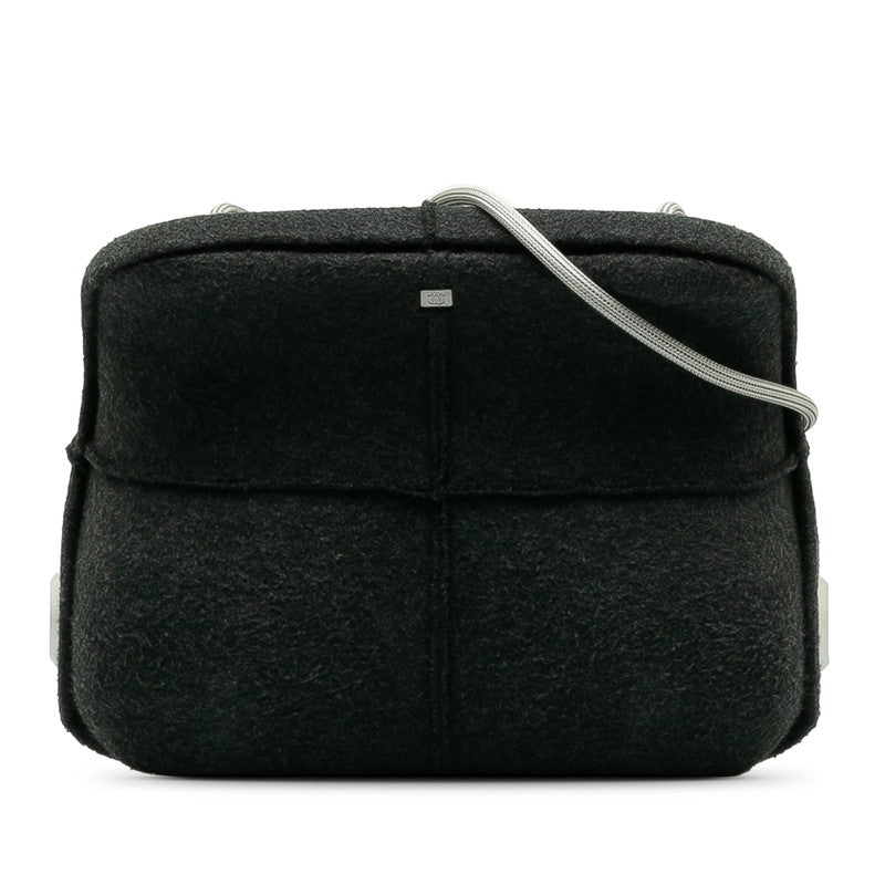 Chanel Wool Hip Bag Shoulder Bag Gray