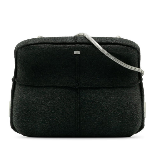 Chanel Wool Hip Bag Shoulder Bag Gray