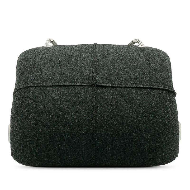 Chanel Wool Hip Bag Shoulder Bag Gray