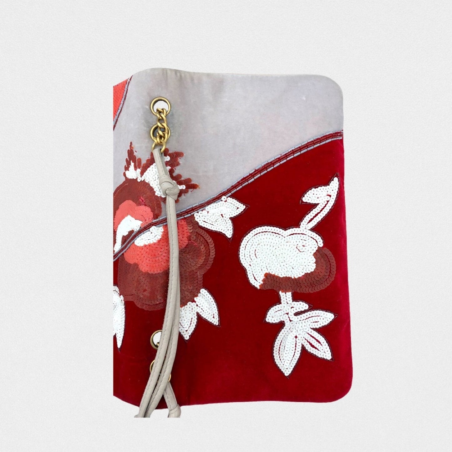 Chanel shoulder bag with flowers embroideries - 1990s