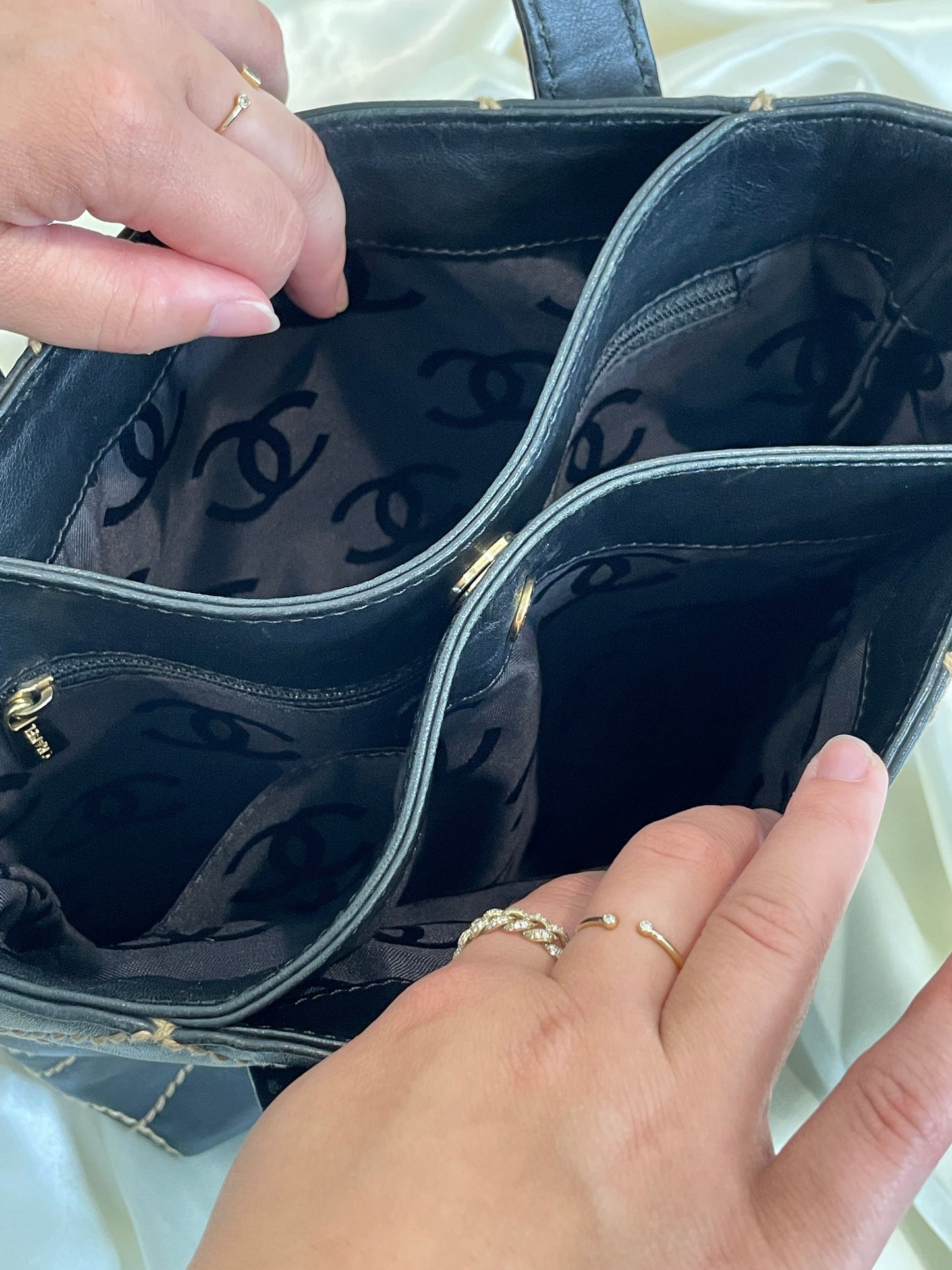Chanel Surpique Quilted Tote