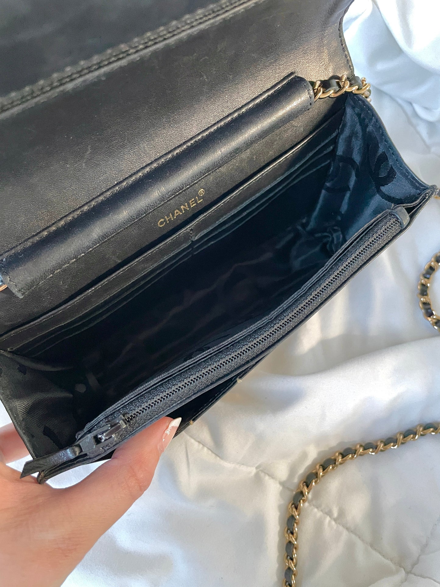 Chanel Stitch Wallet on Chain