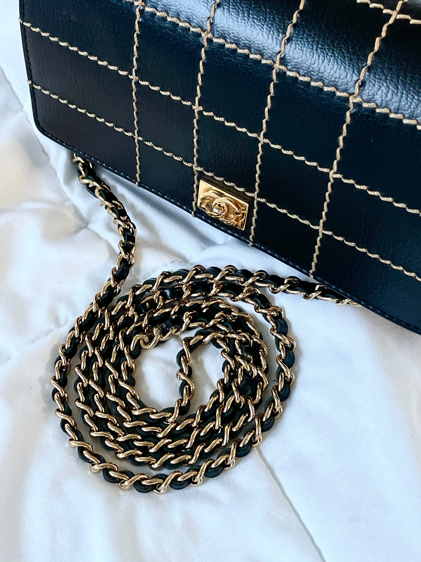 Chanel Stitch Wallet on Chain