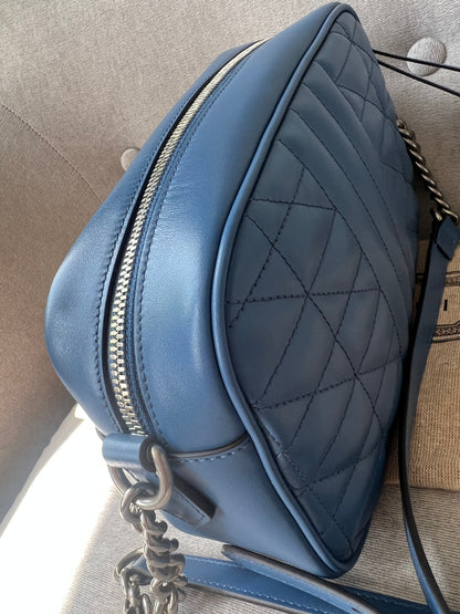 Gucci Aria GG Blue Marmont Small Shoulder Bag ( 1250)
