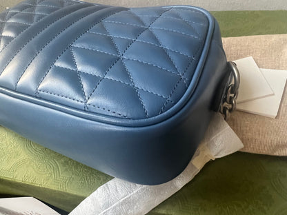 Gucci Aria GG Blue Marmont Small Shoulder Bag ( 1250)