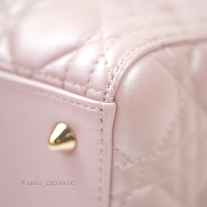 Christian Dior Medium Lady Dior Pink Lambskin Gold Hardware