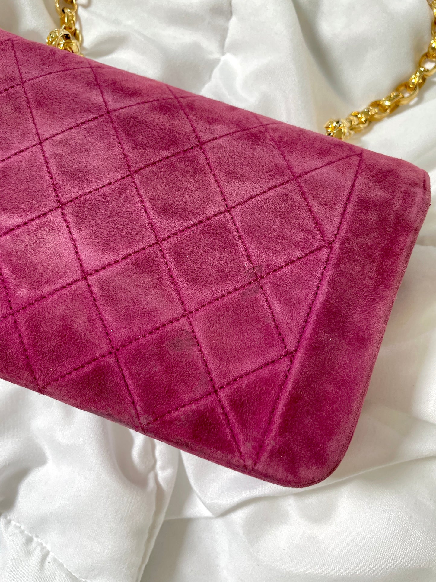 Extremely Rare Chanel Suede Mini Diana Bag