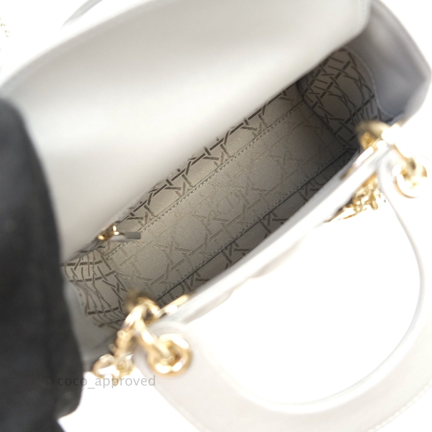 Christian Dior Calfskin Cannage Mini Lady Dior Grey