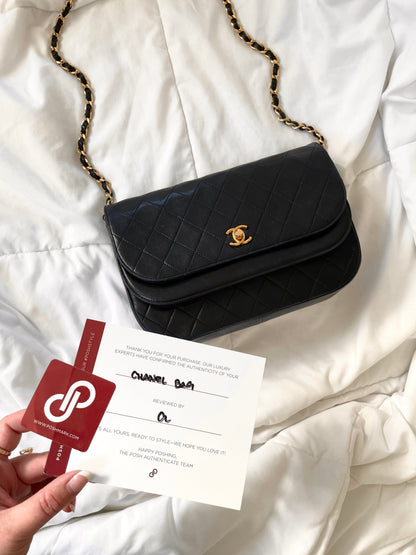 Chanel Medium Lambskin Double Flap Bag